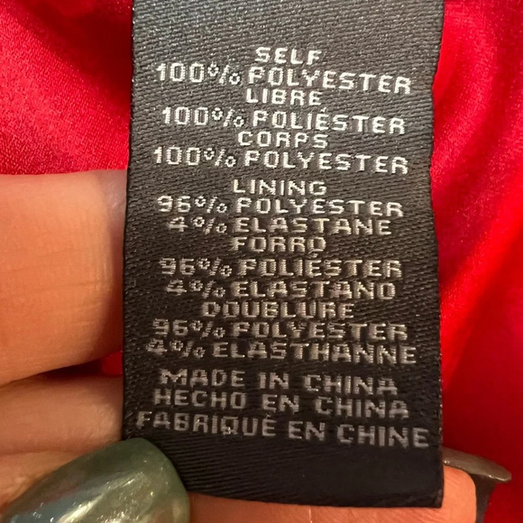 Vince Camuto Vibrant Red Open Back Beaded Tie Neck Maxi Dress. Size 14 - Picture 13 of 15